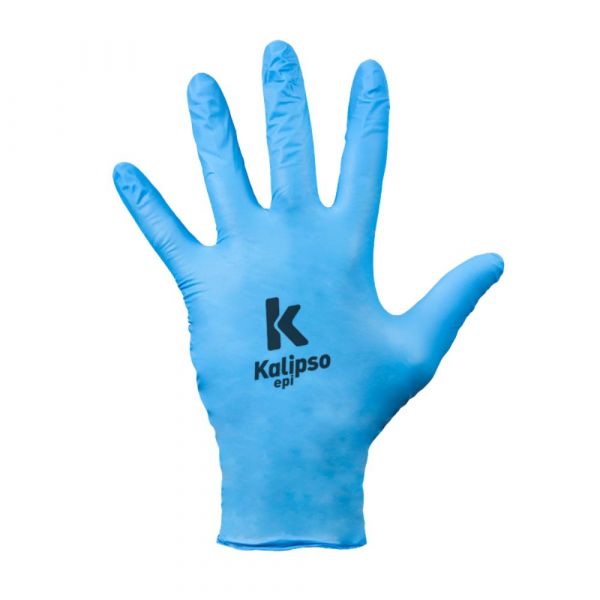 Luva de Segurança Nitrisensi Soft Azul Caixa 100 Unidades 08/M Kalipso