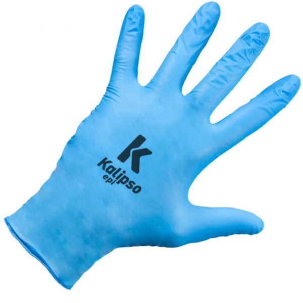 Luva de Segurança Nitrisensi Soft Azul Caixa 100 Unidades 08/M Kalipso