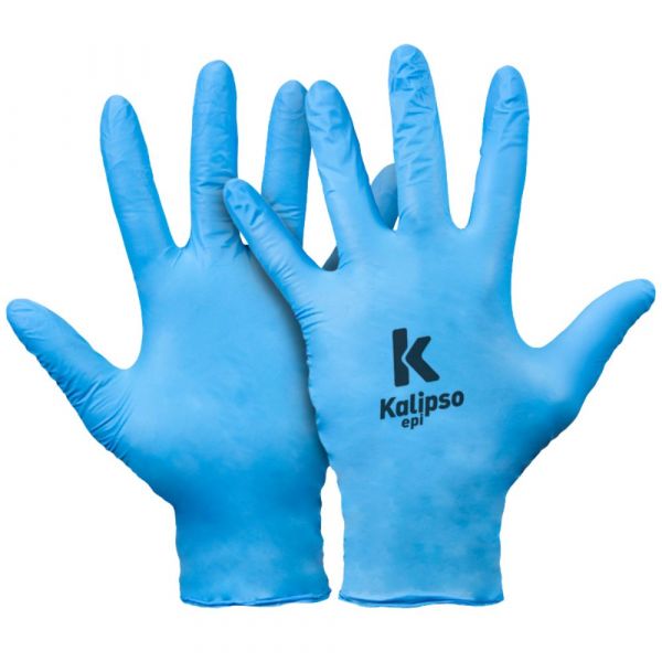 Luva de Segurança Nitrisensi Soft Azul Caixa 100 Unidades 10/XG Kalipso