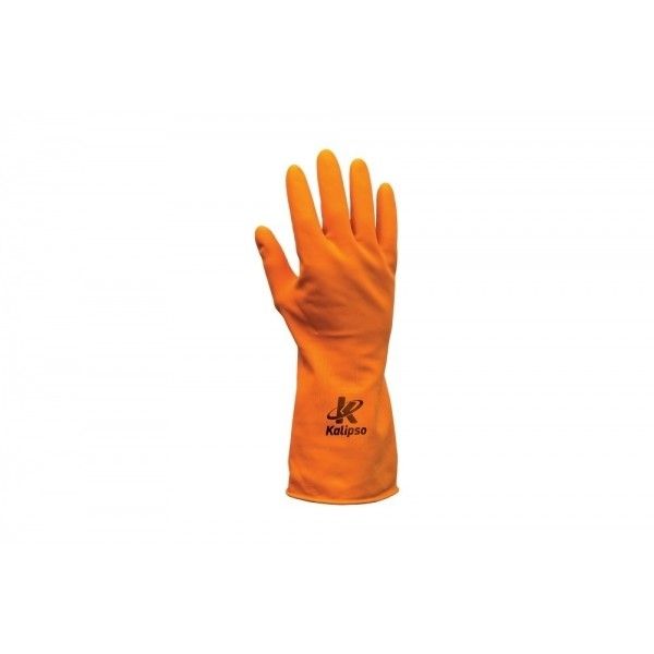 Luva Segurança Borracha Latex M Orange Kalipso
