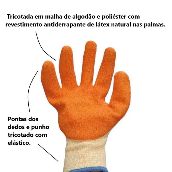 Luva De Segurança Tricotada G Orangeflex Kalipso