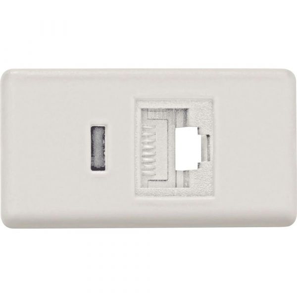 Módulo Tomada de Transmissão de Dados RJ 45 Cat 6 Branco Tramontina