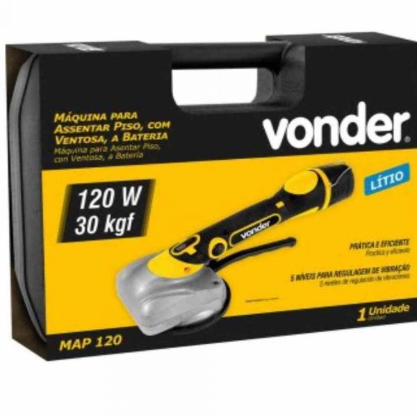 Máquina Para Assentar Piso à Bateria 12V Map120 Vonder