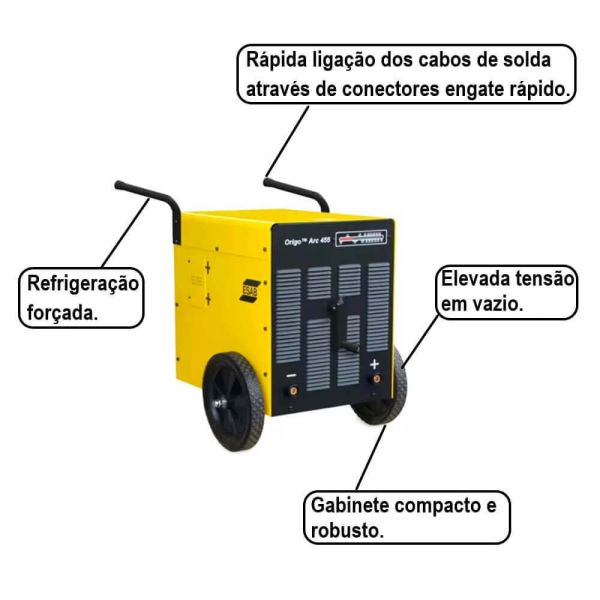 Máquina De Solda Retificadora Origo Arc 455 Esab