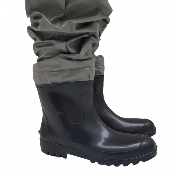 Macacão Jardineira Cinza Tamanho 40 com Bota Protspray