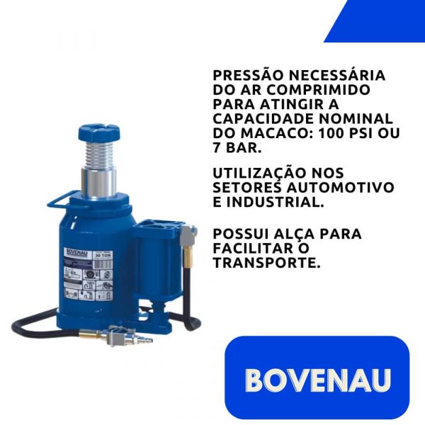 Macaco Garrafa Hidropneumatico 30 Toneladas Bovenau