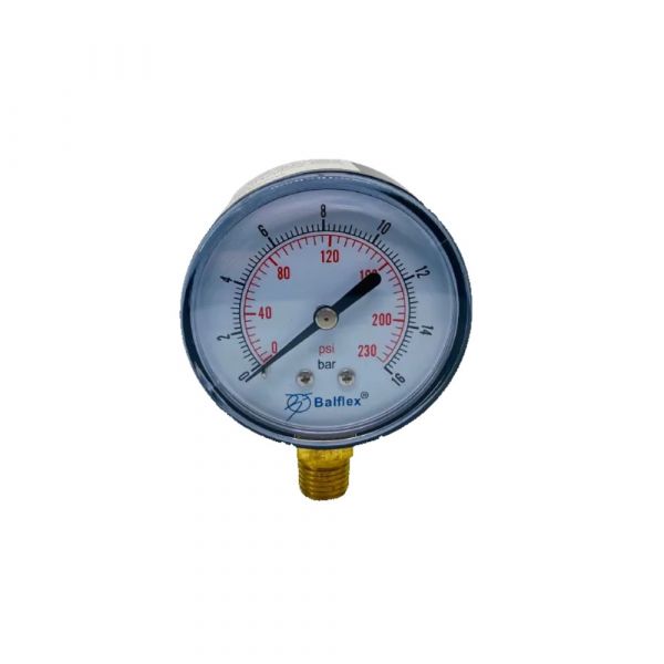 Manômetro Seco 0 a 16 BAR 0 a 230 PSI Balflex