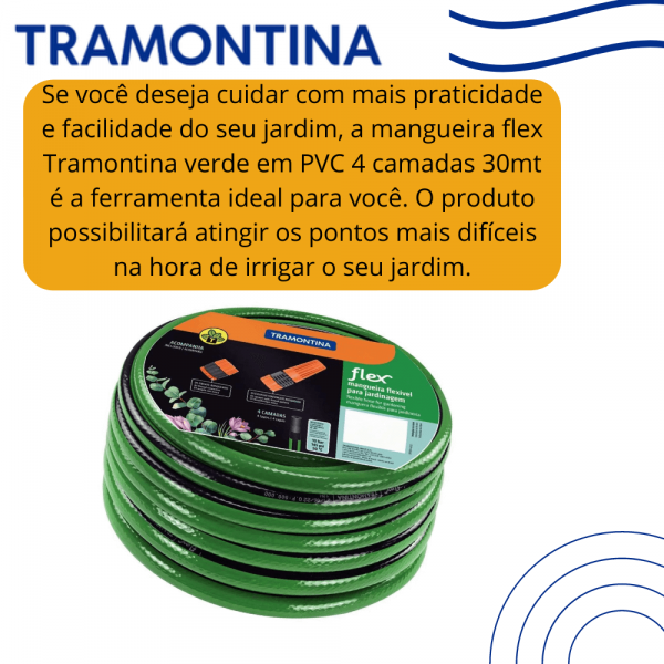 30 Metros Mangueira Para Jardim 1/2 Pol. Tramontina