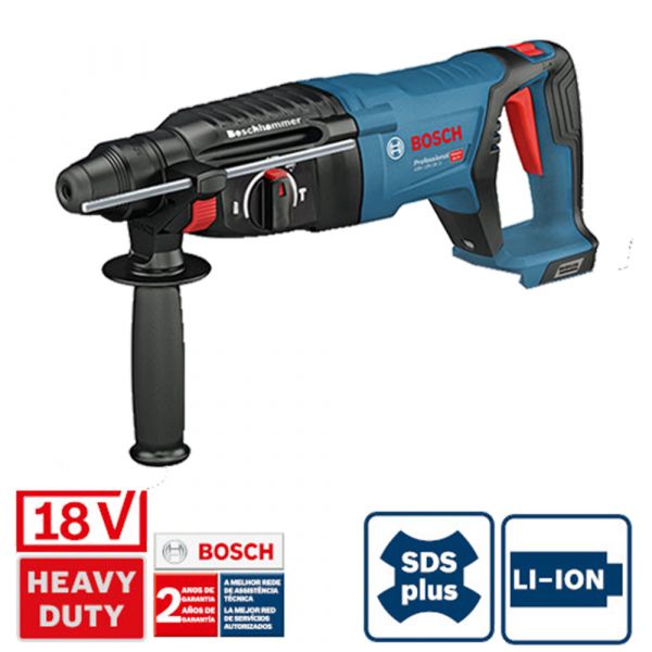 Martelete rompedor à bateria Bosch GBH 18V-26 D SB, Brushless