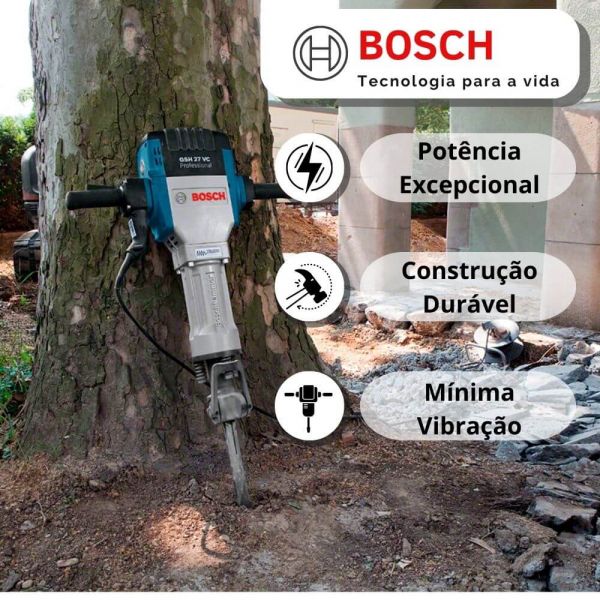 Martelo Demolidor Rompedor Bosch GSH 27 VC 220V 