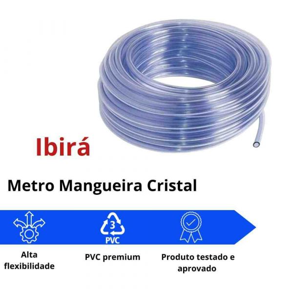 1 Metro Mangueira Cristal 3/8