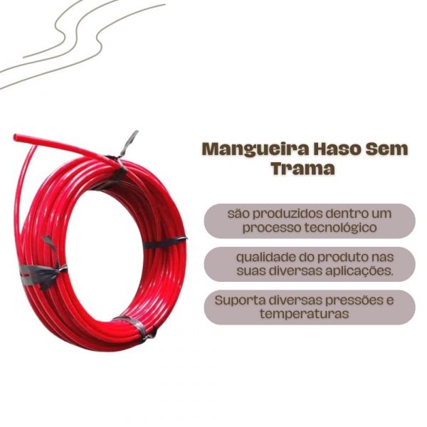 1 Metro Mangueira Haso com Trama 10x7 Vermelha SBU