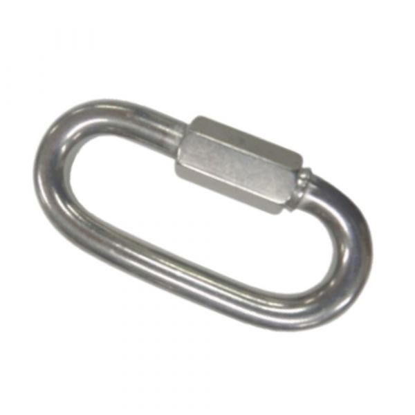 Mosquetão Oval Trava Roscada Inox 6mm Carbografite