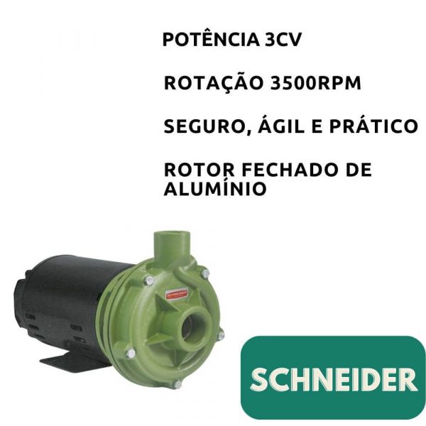 Motobomba Monofásico 3,0cv BC-92S 1C 220/440V Schneider