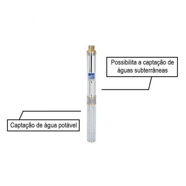 Motobomba Submersa M3C 3BPS2/7 1/3cv 220V 2 Fios Ebara