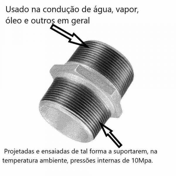 Niple Duplo Galvanizado  3/4” Tupy