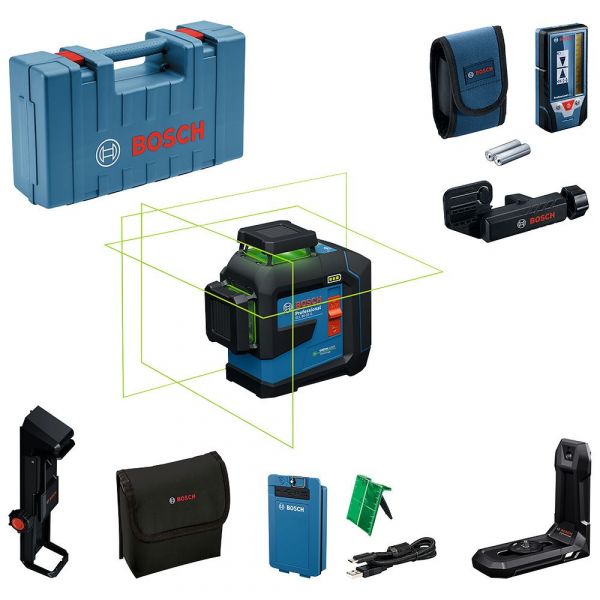 Nivel a Laser GLL 8033 CG Verde Receptor LR 7 com Maleta Bosch
