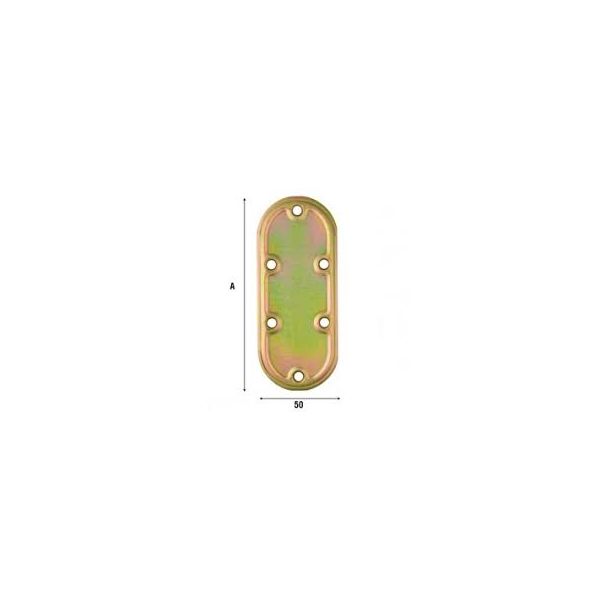 Placa Junção Reta 120x50x2,2mm 970at12 Aldeghi