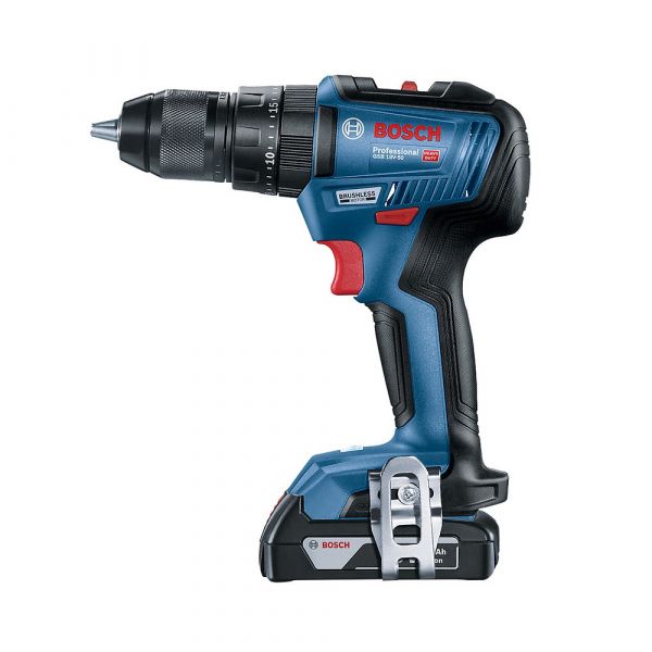 Parafusadeira Furadeira de Impacto Brushless GSB 18V-50 2 Baterias Bosch