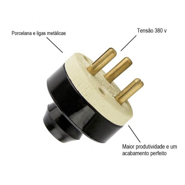 Pino Polarizado De Porcelana 20A 3Polos Foxlux