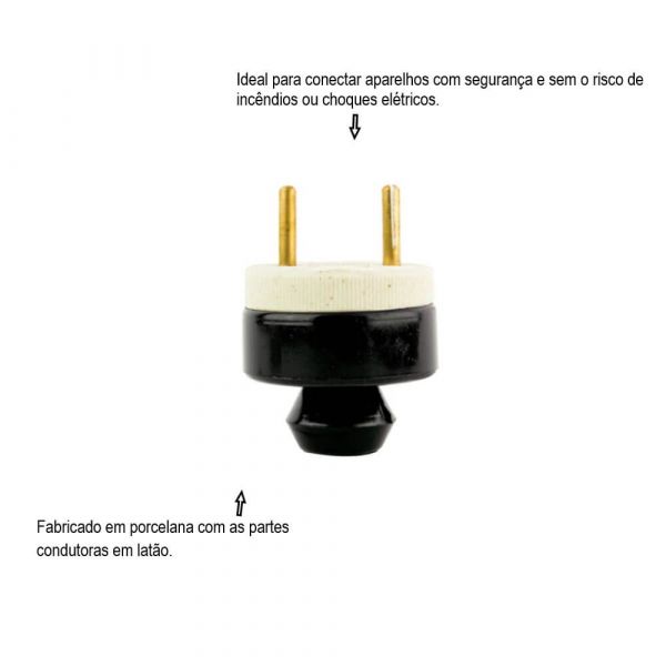 Pino Polarizado De Porcelana 30A 2 Polos Foxlux