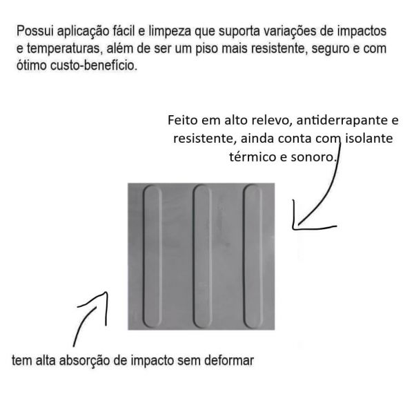 Piso Tátil Direcional Cinza Wat