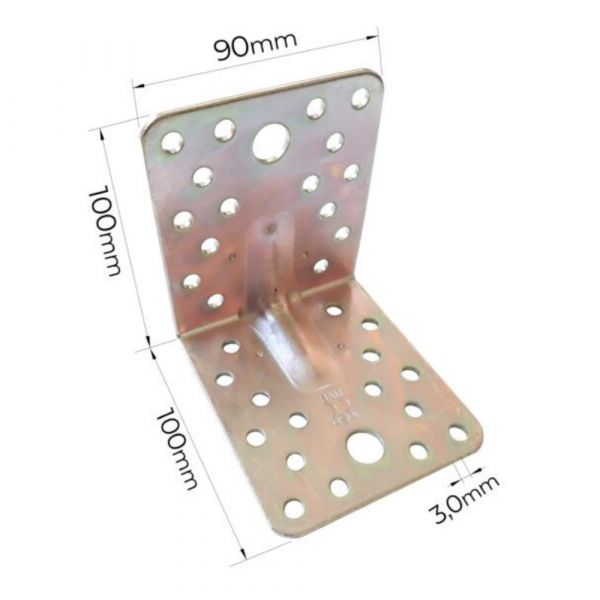Placa de Junção Reforçada 90 x 100 x 3,0mm Minubras
