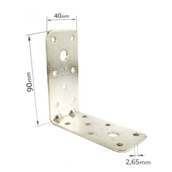 Placa Junção Dobrada 40 x 90 x 2,65mm Minubras