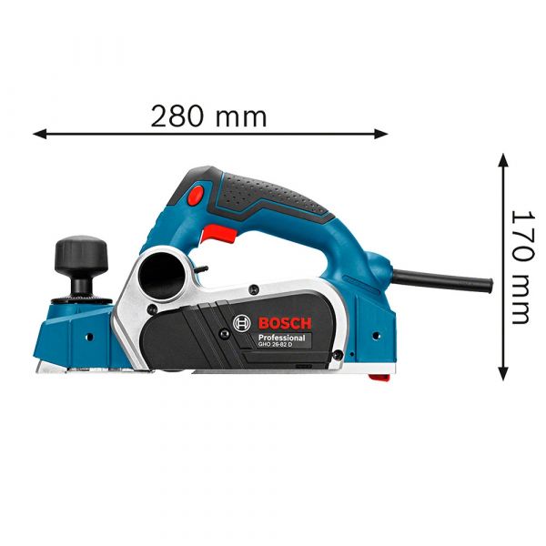 Plaina Bosch GHO 26-82 D 710W 220V com Saco Coletor de Pó
