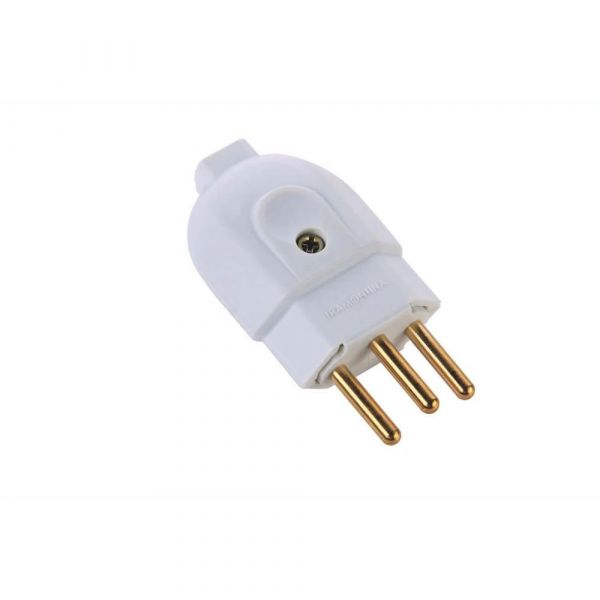 Plugue Macho 2P+T 10 A 250 V Branco Tramontina