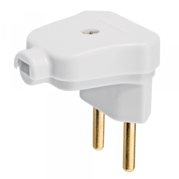 Plugue Angular 2P 10A 250V Branco Tramontina