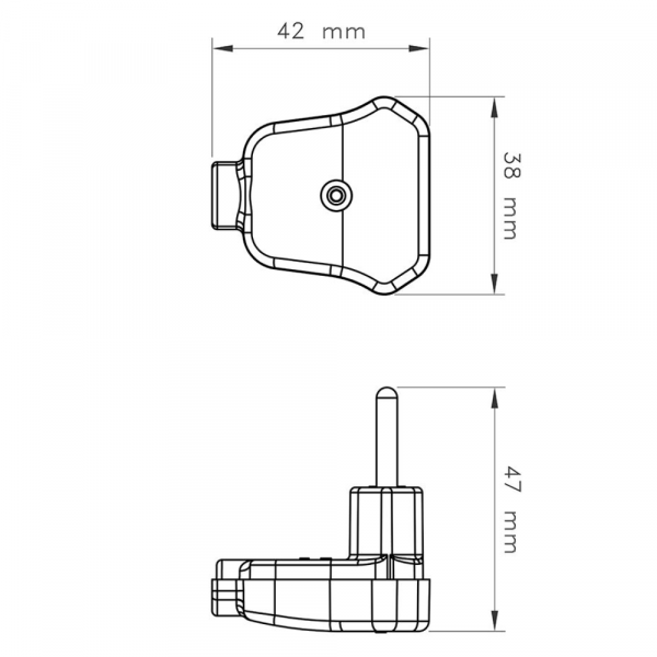 Plugue Angular 2P 10A 250V Branco Tramontina