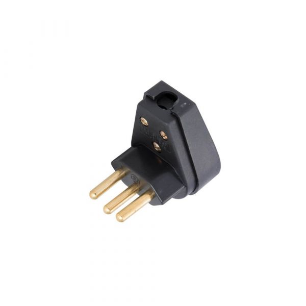 Plugue Angular 2P+T 10 A 250 V Preto Tramontina
