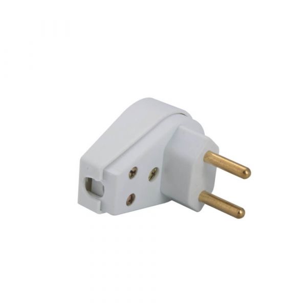 Plugue Angular 2P 20A 250 Volts Branco - 57402109 Tramontina