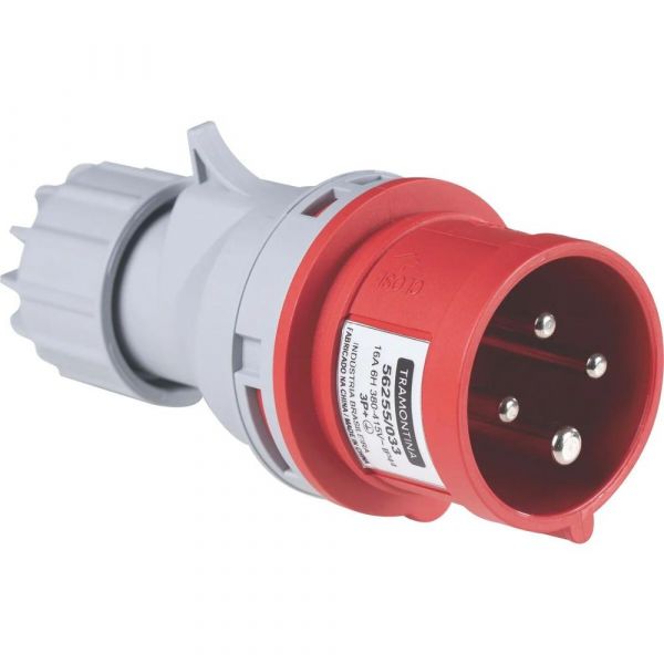Plugue Móvel Industrial 3P+T 16A 380-415 Vca 6H Tramontina
