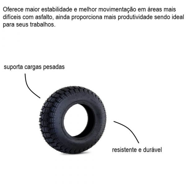 Pneu Não Motorizado 4.00-8 4 Lonas Capacidade 230kg Colson
