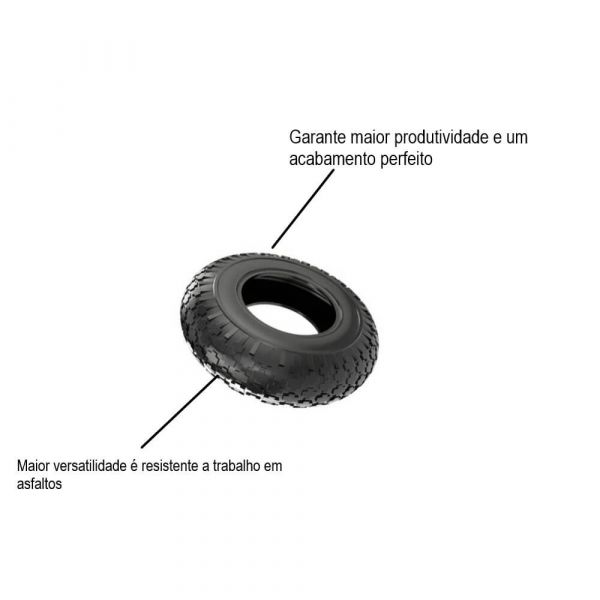 Pneu Para Carrinho De Mão 3.25X8 Recibor