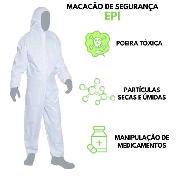 Macacão De Segurança para Químicos Tamanho G Protspray