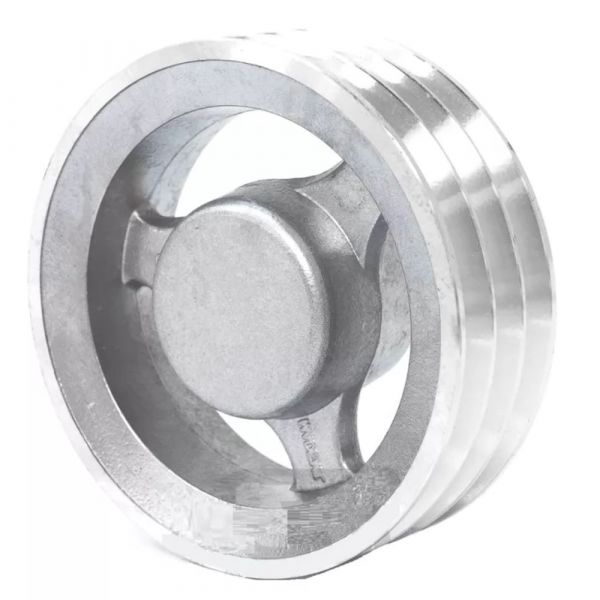 Polia Alumínio Com 3 Canais Perfil B 160mm Mademil