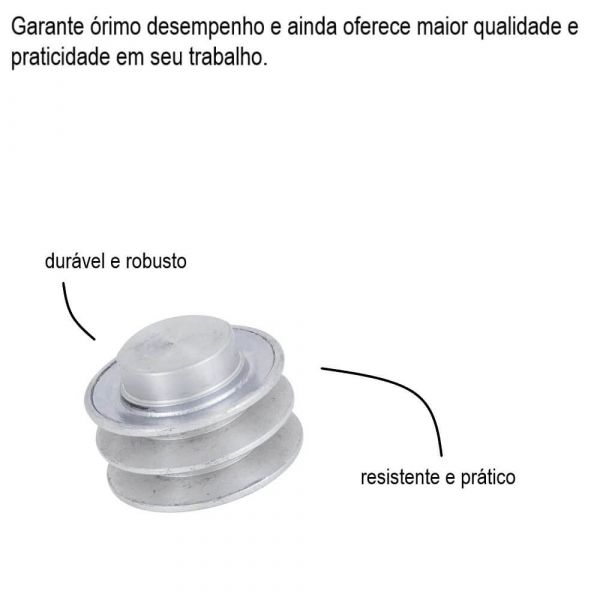 Polia De Alumínio 120mm 2 Canais Perfil B Mademil