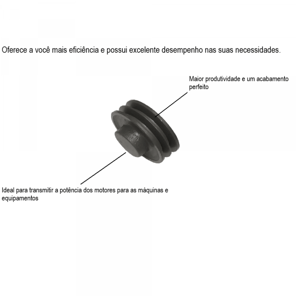 Polia De Ferro 2Canais B 140mm Mademil