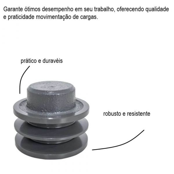 Polia De Ferro Fundido 100mm Dois Canais Mademil