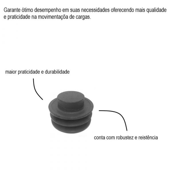 Polia Ferro Fundido 90mm 2 Canais Perfil Tipo B Mademil