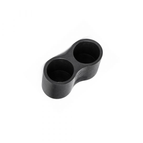 Ponteira Dupla Externa 5/8 Pol. PVC Preta Completa