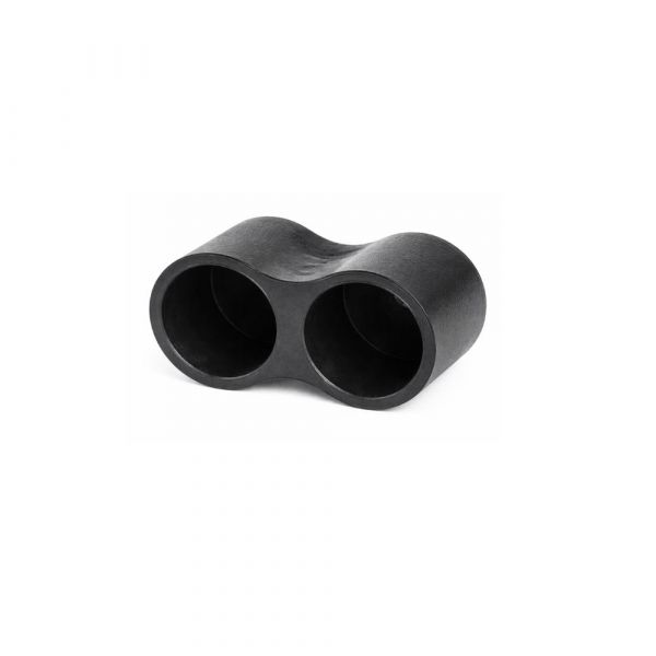 Ponteira Dupla Externa 5/8 Pol. PVC Preta Completa