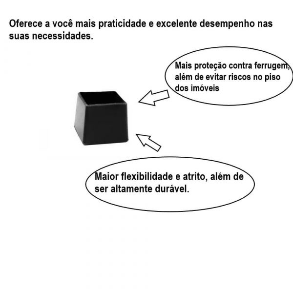 Ponteira Externa Preta 30 X30mm Completa