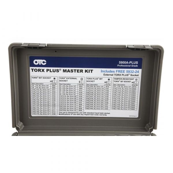 Kit Soquetes Bits Master Torx 53 Peças com Caixa Organizadora Otc