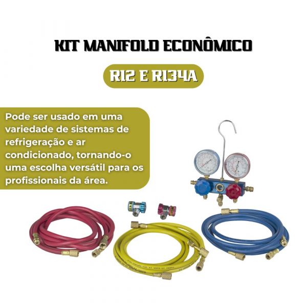 Kit Manifold Econômico R134A Robinair Bosch