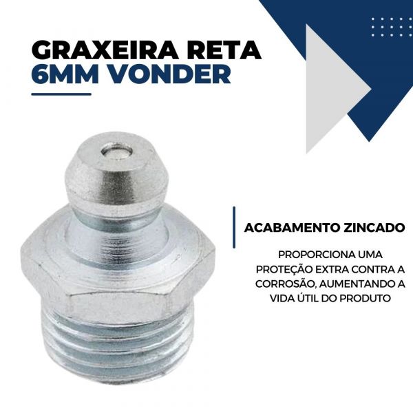 Graxeira Reta 6mm Vonder