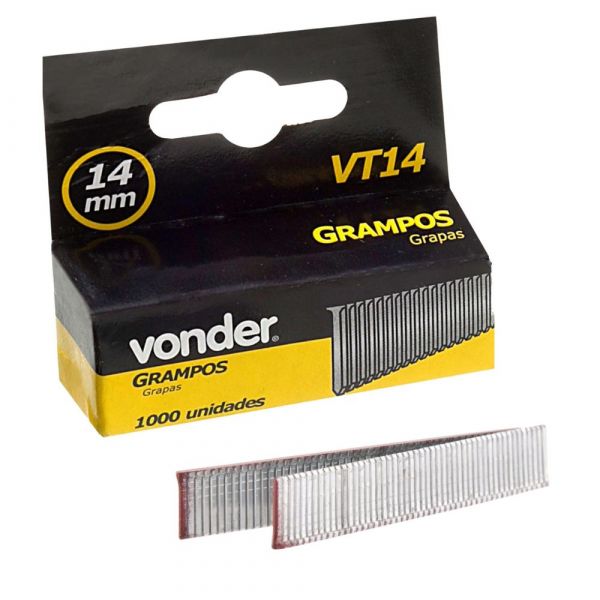 Grampo Pino 14mm VT-14 Caixa 1000 Unidades Vonder